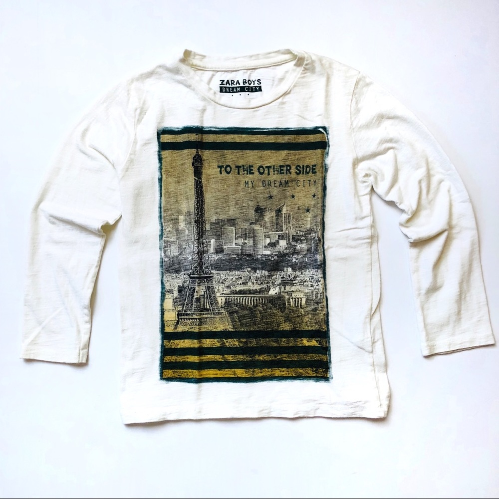 Zara Eiffel Tower Long Sleeve SZ 4-5